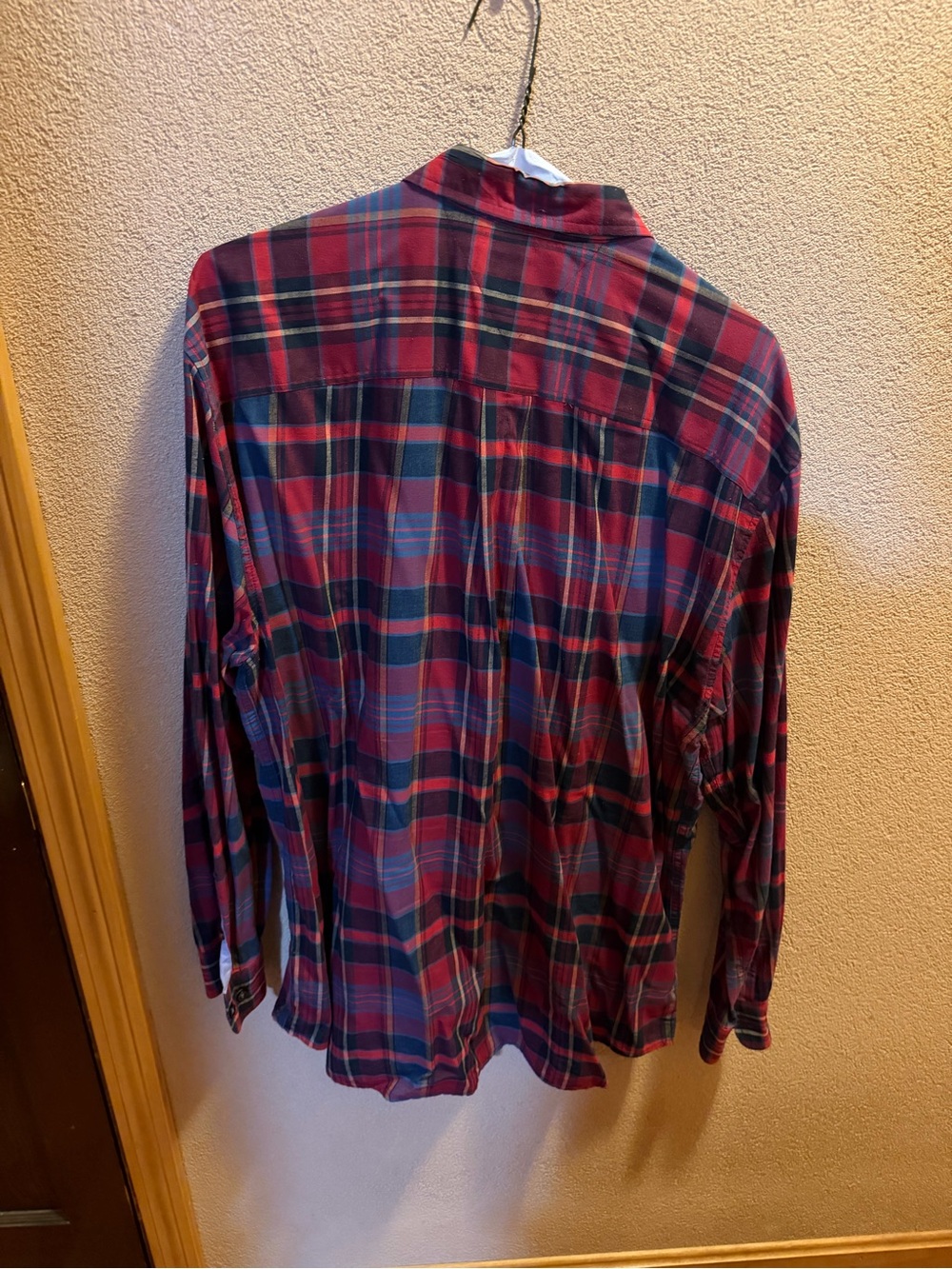 Tommy Hilfiger Red and Blue Plaid Button-Down Shirt - Picture 2 of 2